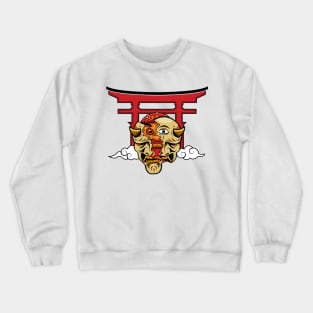 Oni mask daruma Crewneck Sweatshirt